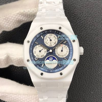 Swiss Replica Audemars Piguet Perpetual Calendar 26579 Watch White Ceramic 41MM